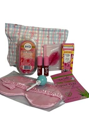 Burts Bees Beauty Bundle with Romance & Desire Wax Melts, Pink Lip Gloss Duo